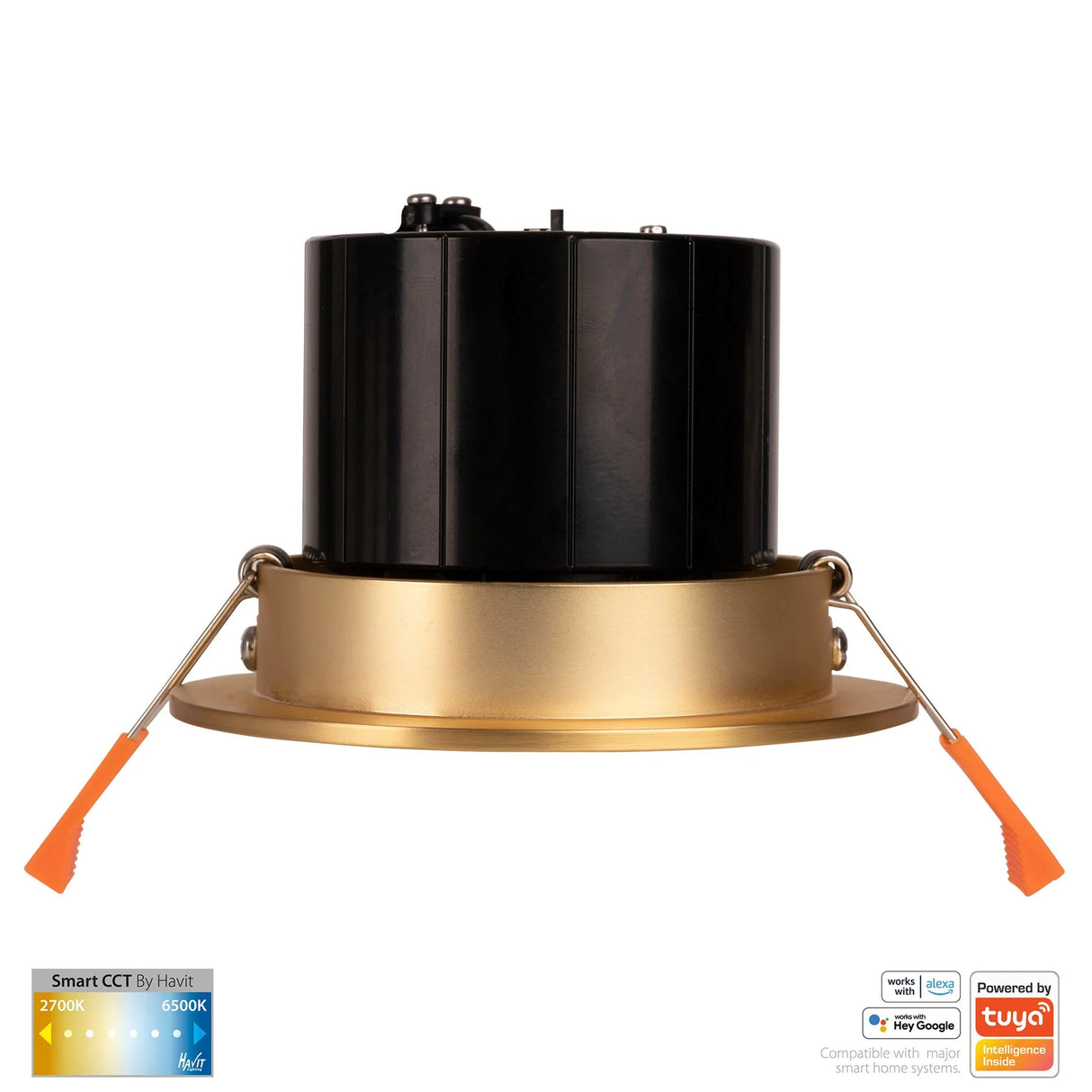 Havit HV5512CCT-BR Prime Brass Coloured Tilt CCT WIFI LED Downlight
