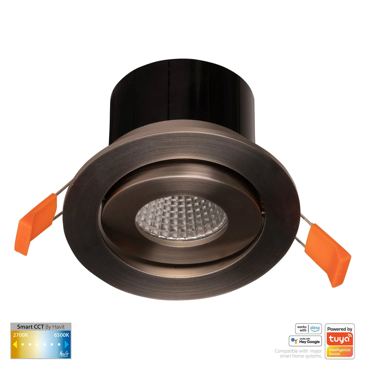 Havit HV5512CCT-NK Prime Nickel Coloured Tilt CCT WIFI LED Downlight