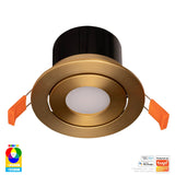 Havit HV5512RGBCW-BR Prime Brass Coloured Tilt RGBCW WIFI LED Downlight