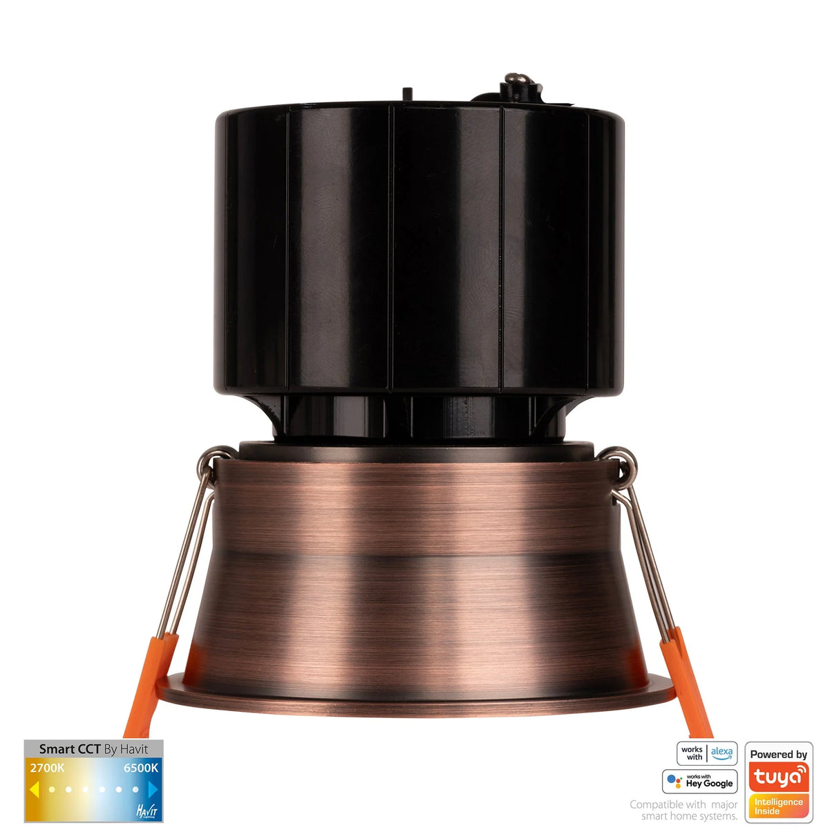 Havit HV5513CCT-AB Prime Antique Brass Fixed Deep CCT WIFI LED Downlight