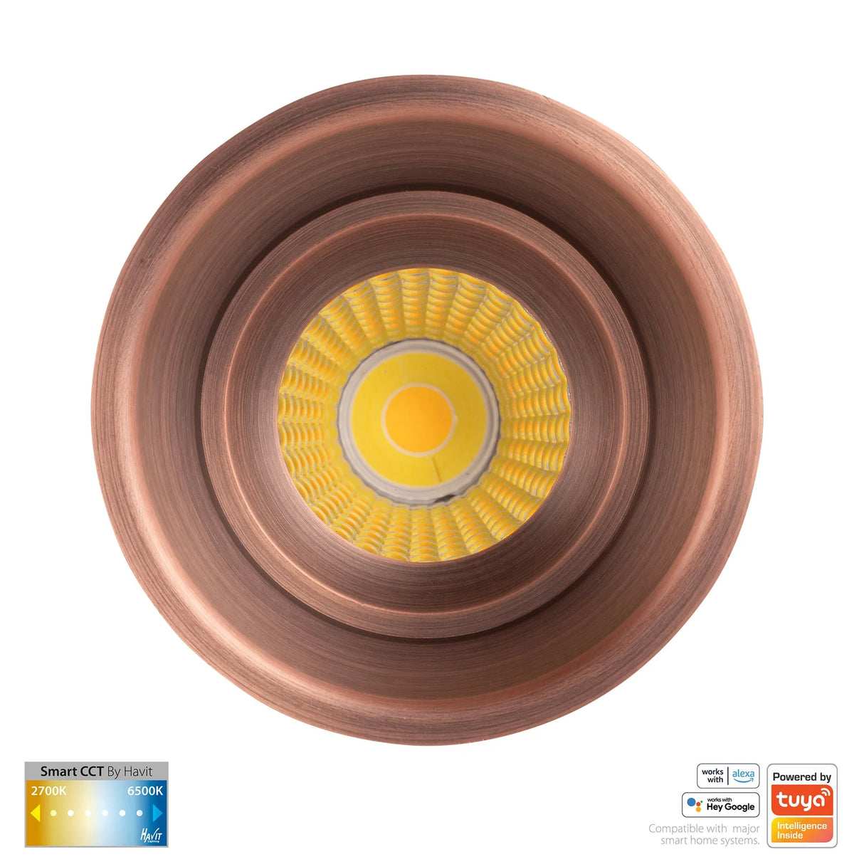 Havit HV5513CCT-AB Prime Antique Brass Fixed Deep CCT WIFI LED Downlight