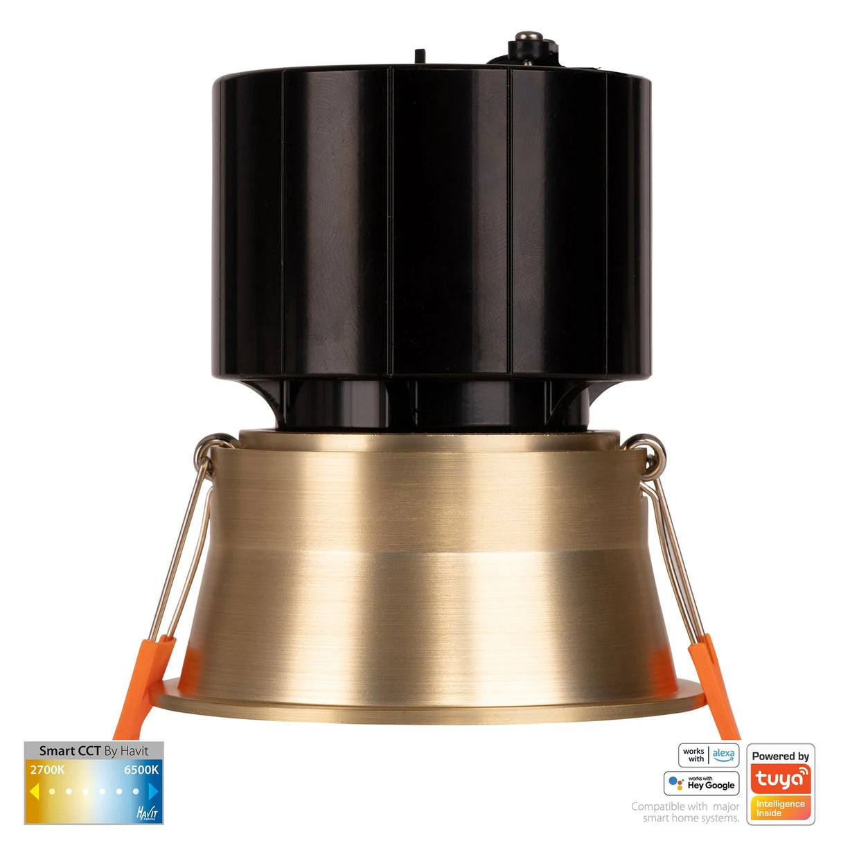 Havit HV5513CCT-BR Prime Brass Coloured Fixed Deep CCT WIFI LED Downlight
