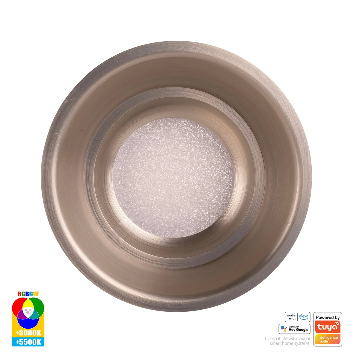 Havit HV5513RGBCW-NK Prime Nickel Coloured Fixed Deep RGBCW WIFI LED Downlight