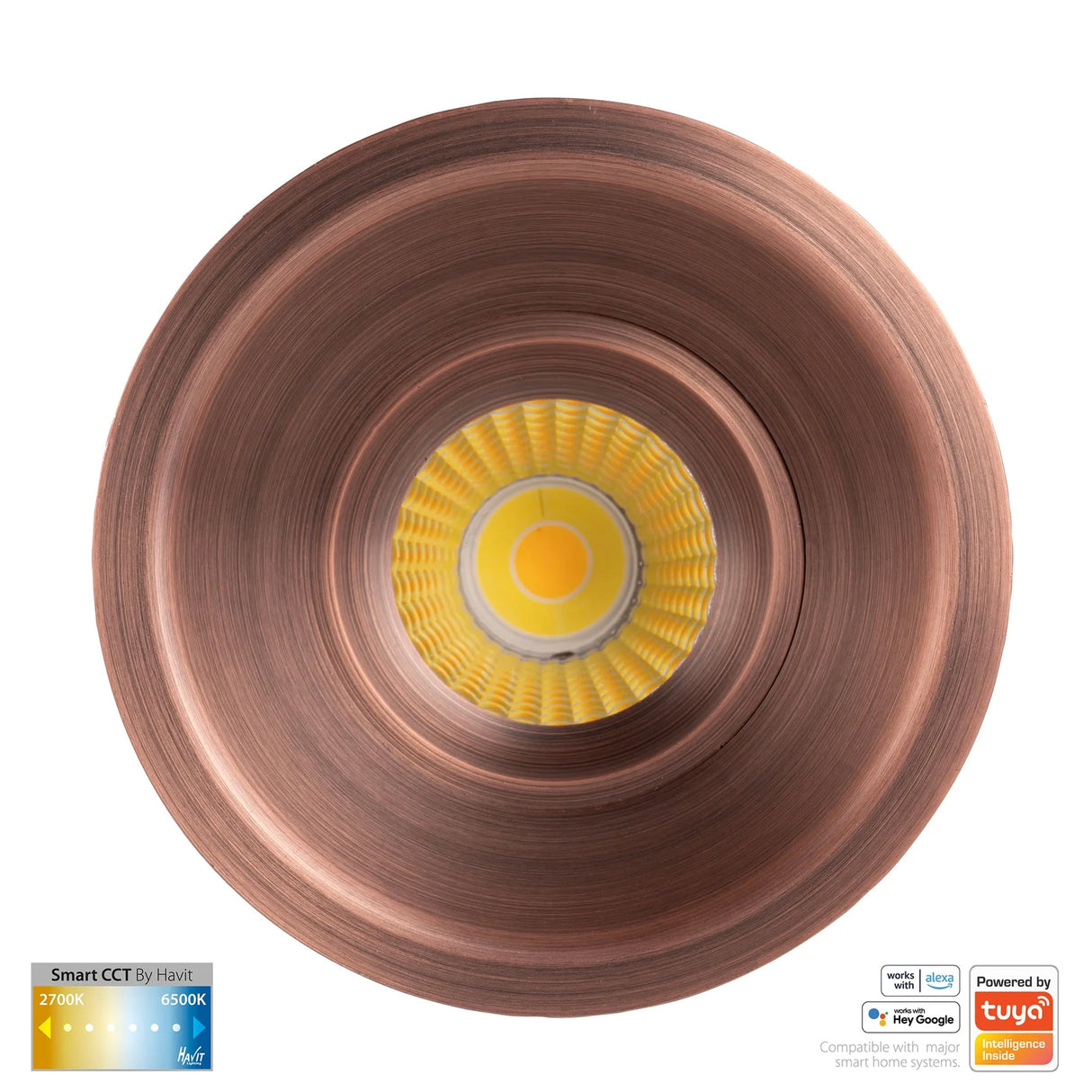 Havit HV5514CCT-AB Prime Antique Brass Fixed Deep CCT WIFI LED Downlight