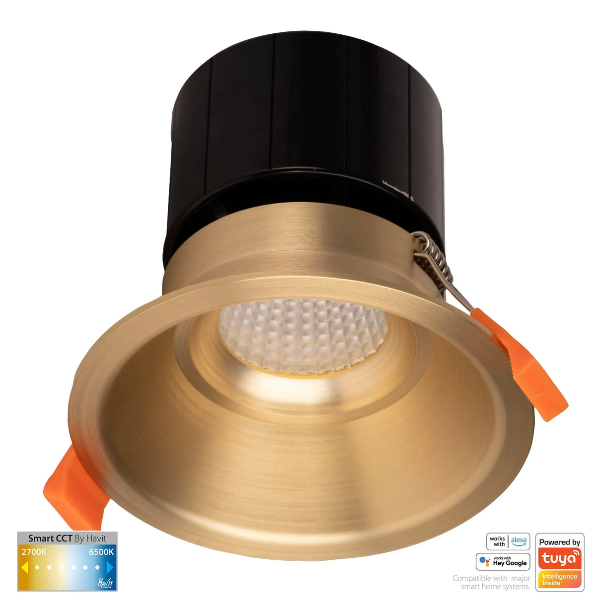 Havit HV5514CCT-BR Prime Brass Coloured Fixed Deep CCT WIFI LED Downlight