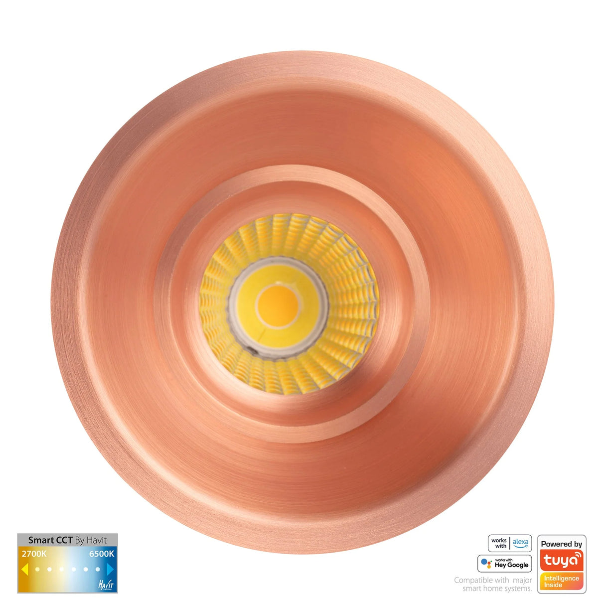 Havit HV5514CCT-CP Prime Copper Coloured Fixed Deep CCT WIFI LED Downlight