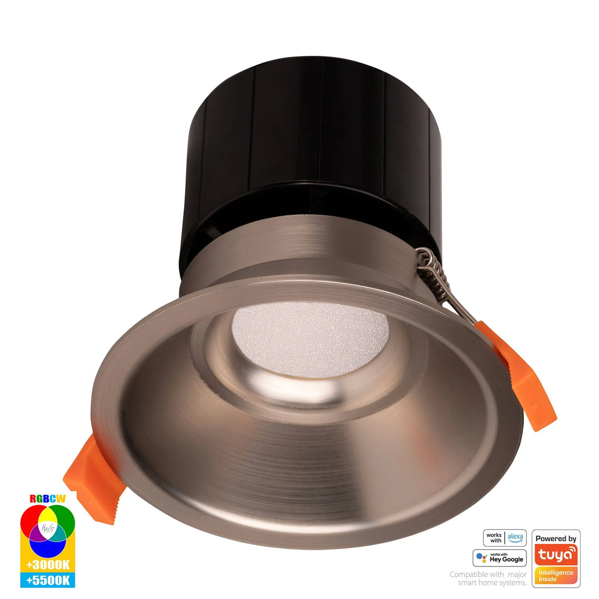 Havit HV5514RGBCW-NK Prime Nickel Coloured Fixed Deep RGBCW WIFI LED Downlight