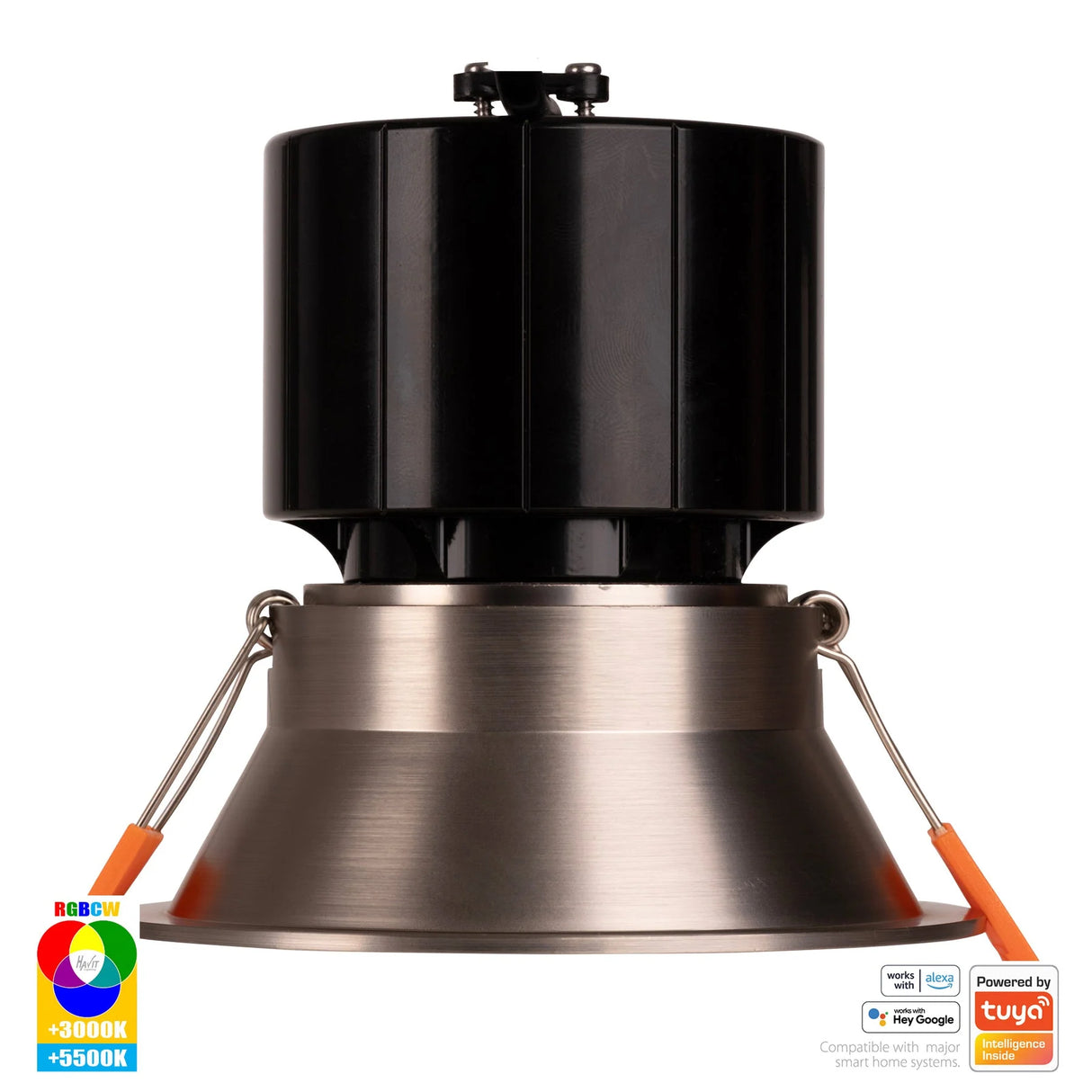 Havit HV5514RGBCW-NK Prime Nickel Coloured Fixed Deep RGBCW WIFI LED Downlight
