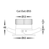 Havit HV5703T-BLK Niche Black Round Recessed Downlight