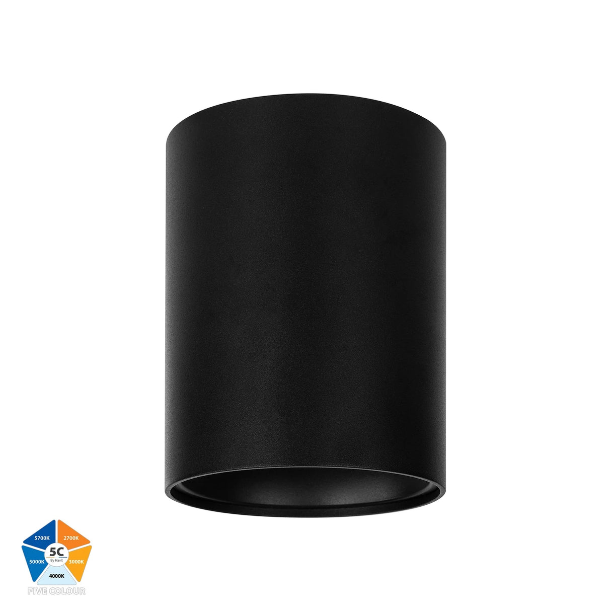 Havit HV5843S-BLK | HV5843S-BLK-12V - Nella Black 18w Surface Mounted LED Downlight