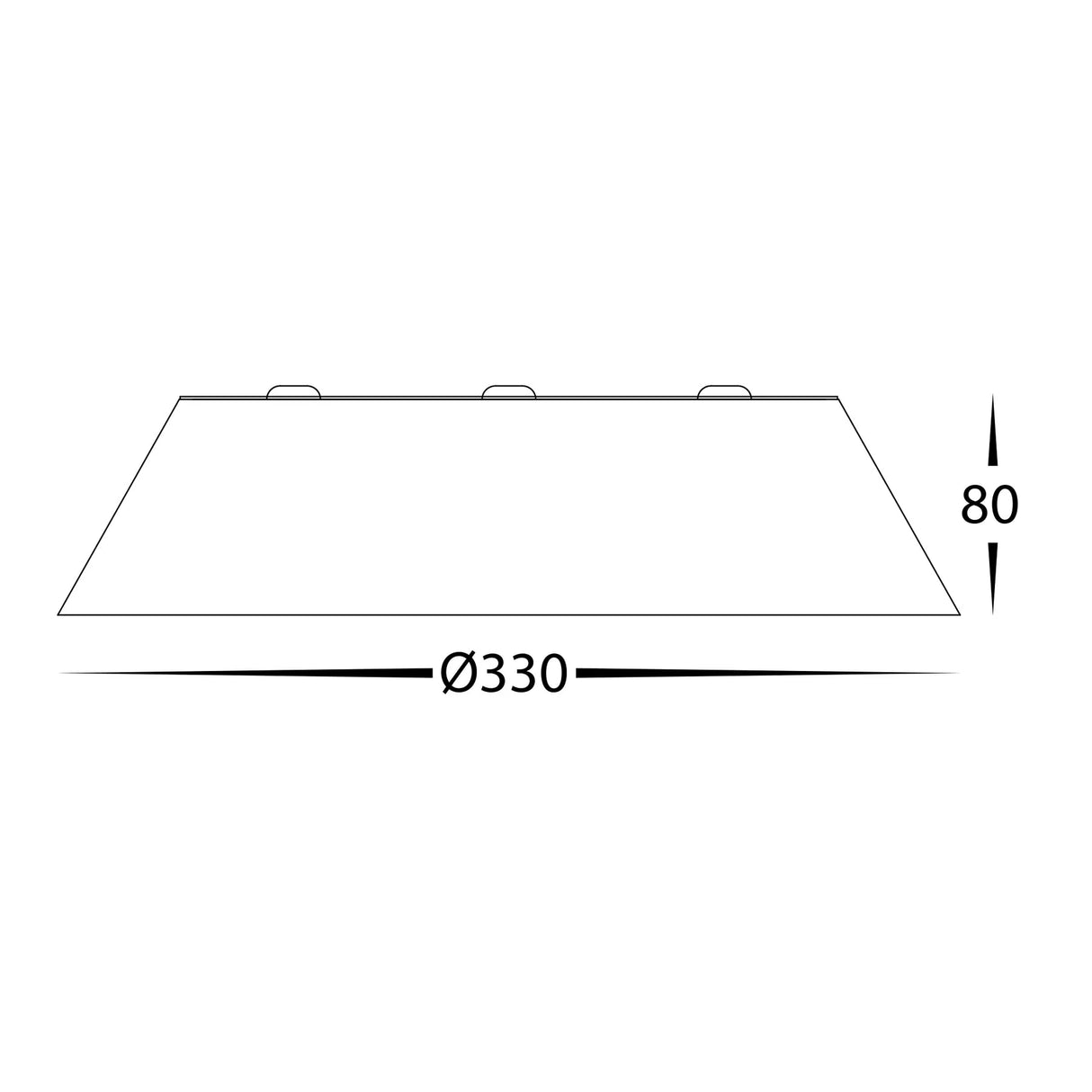 Havit HV5871T Noyer Walnut Timber 330mm Ceiling Mounted LED Oyster
