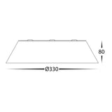 Havit HV5871T Noyer Walnut Timber 330mm Ceiling Mounted LED Oyster