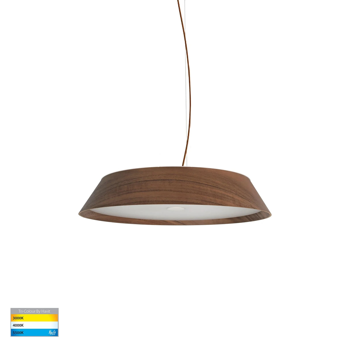 Havit HV5871T-PDT Noyer 330mm Walnut Timber LED Pendant