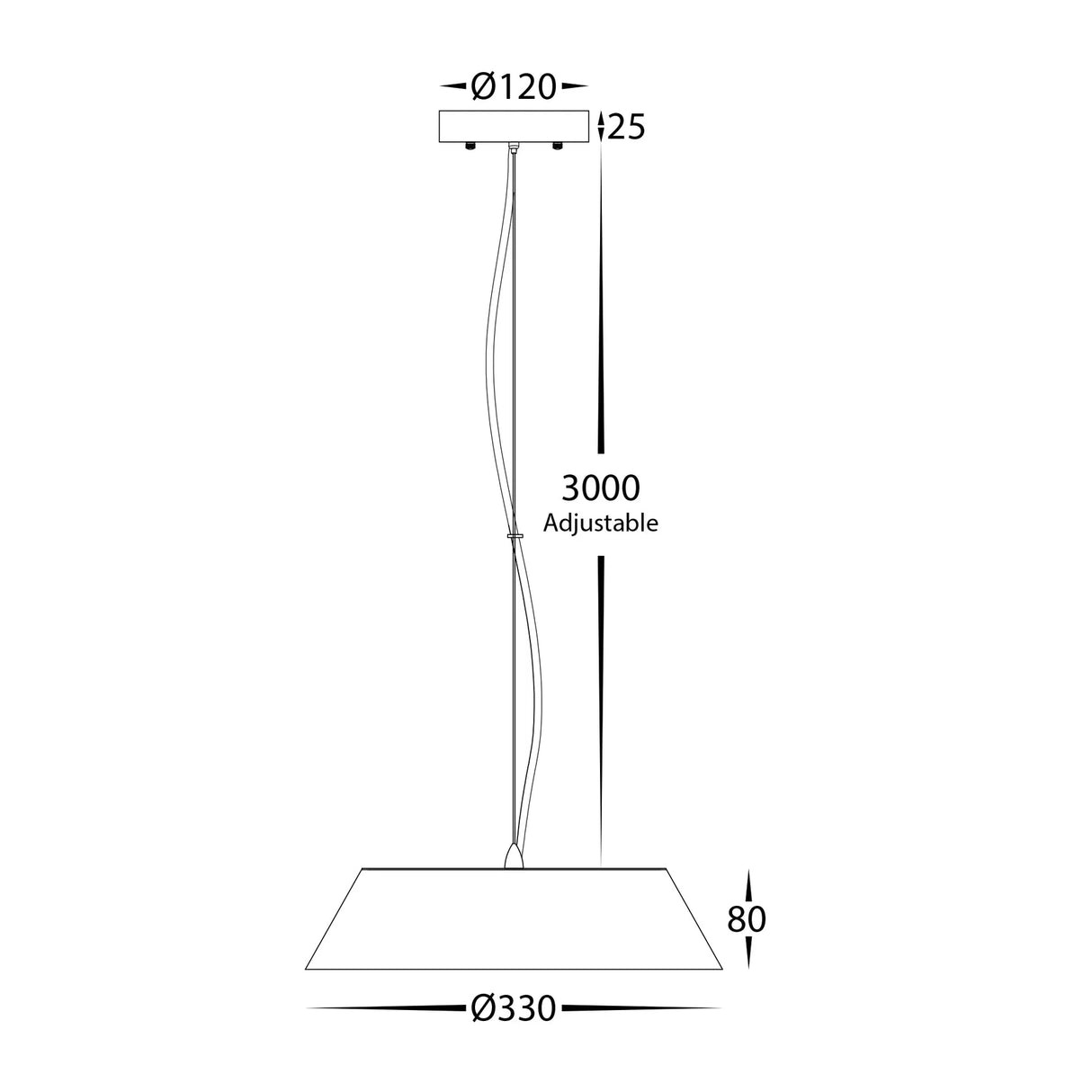 Havit HV5871T-PDT Noyer 330mm Walnut Timber LED Pendant