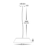 Havit HV5871T-PDT Noyer 330mm Walnut Timber LED Pendant