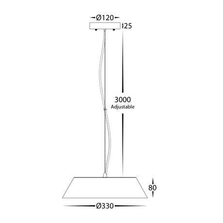 Havit HV5871T-PDT Noyer 330mm Walnut Timber LED Pendant