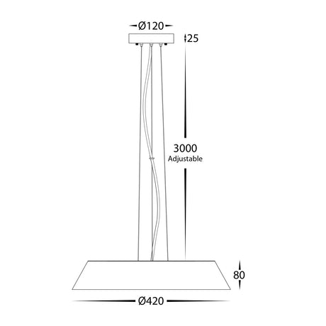 Havit HV5872T-PDT Noyer 420mm Walnut Timber LED Pendant