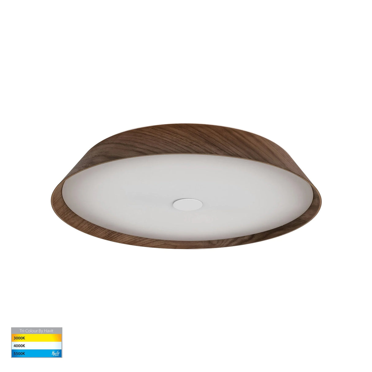 Havit HV5873T Noyer Walnut Timber 510mm Ceiling Mounted LED Oyster
