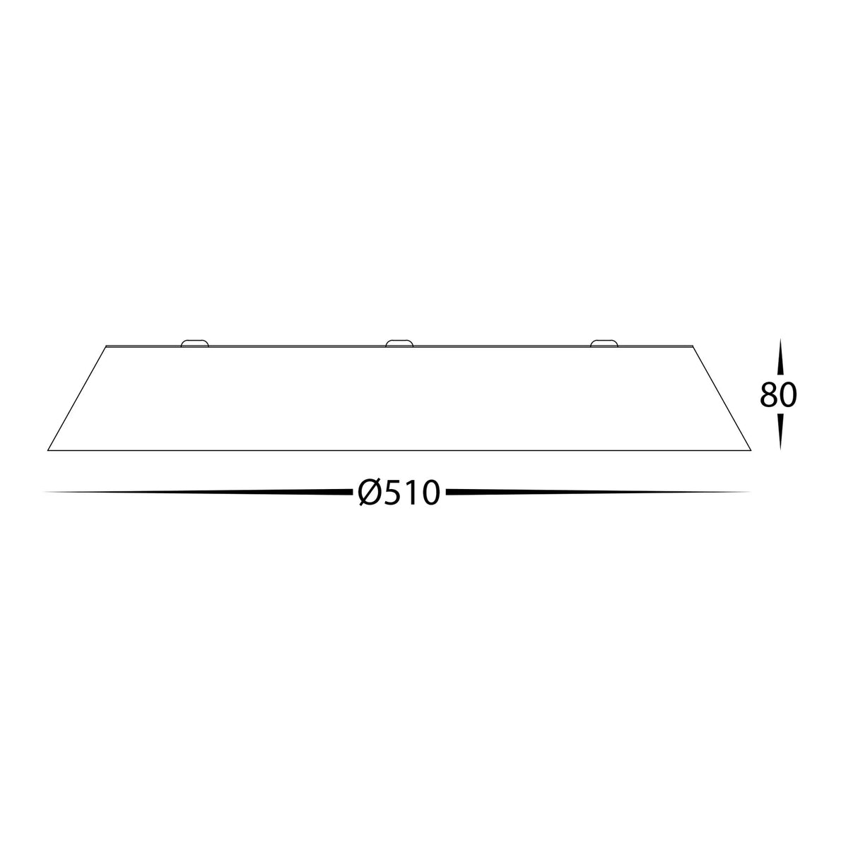 Havit HV5873T Noyer Walnut Timber 510mm Ceiling Mounted LED Oyster