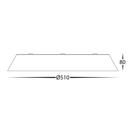Havit HV5873T Noyer Walnut Timber 510mm Ceiling Mounted LED Oyster