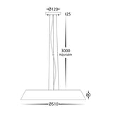 Havit HV5873T-PDT Noyer 510mm Walnut Timber LED Pendant