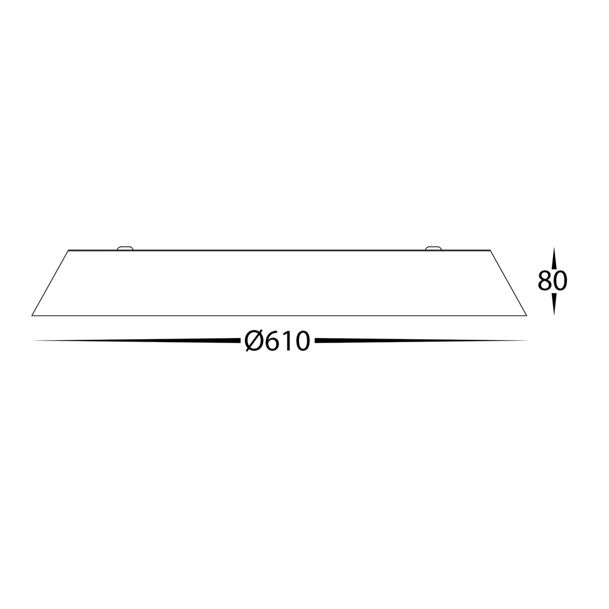 Havit HV5874T Noyer Walnut Timber 610mm Ceiling Mounted LED Oyster