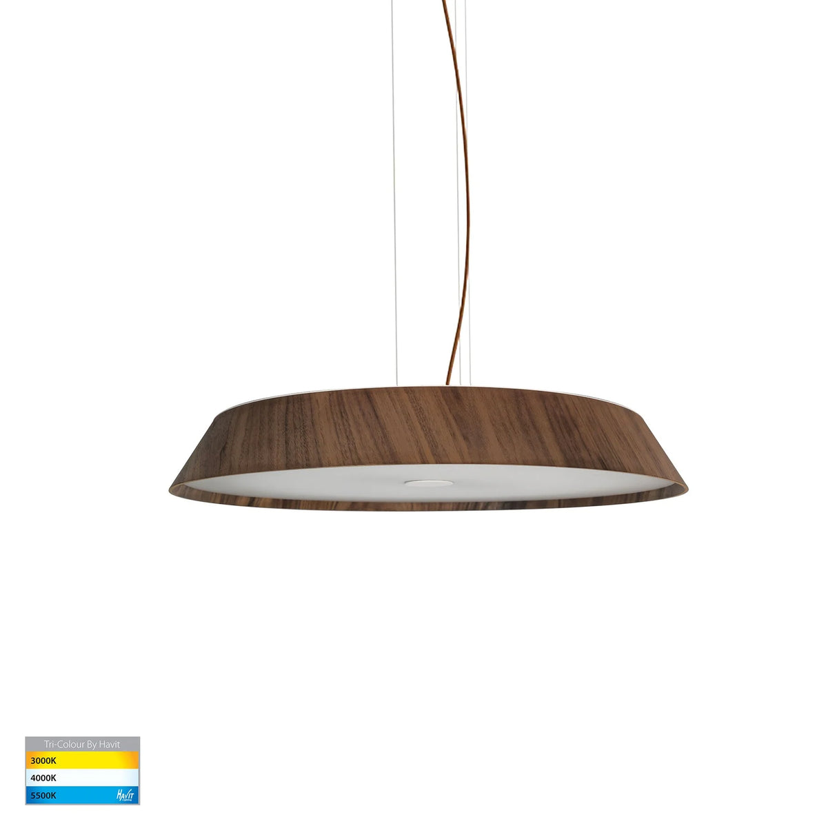 Havit HV5874T-PDT Noyer 610mm Walnut Timber LED Pendant