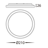 Havit HV5876T-WHT Slim White 16w LED Ceiling Mounted Oyster Light