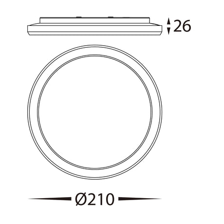 Havit HV5876T-WHT Slim White 16w LED Ceiling Mounted Oyster Light