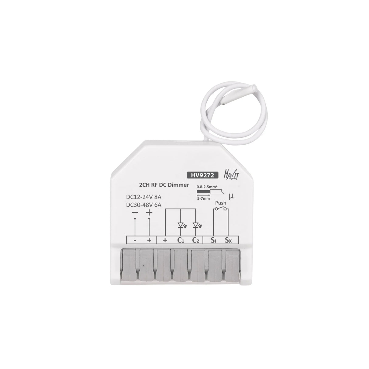 Havit HV9272 12-24v DC Two Channel RF + Push Dim Receiver