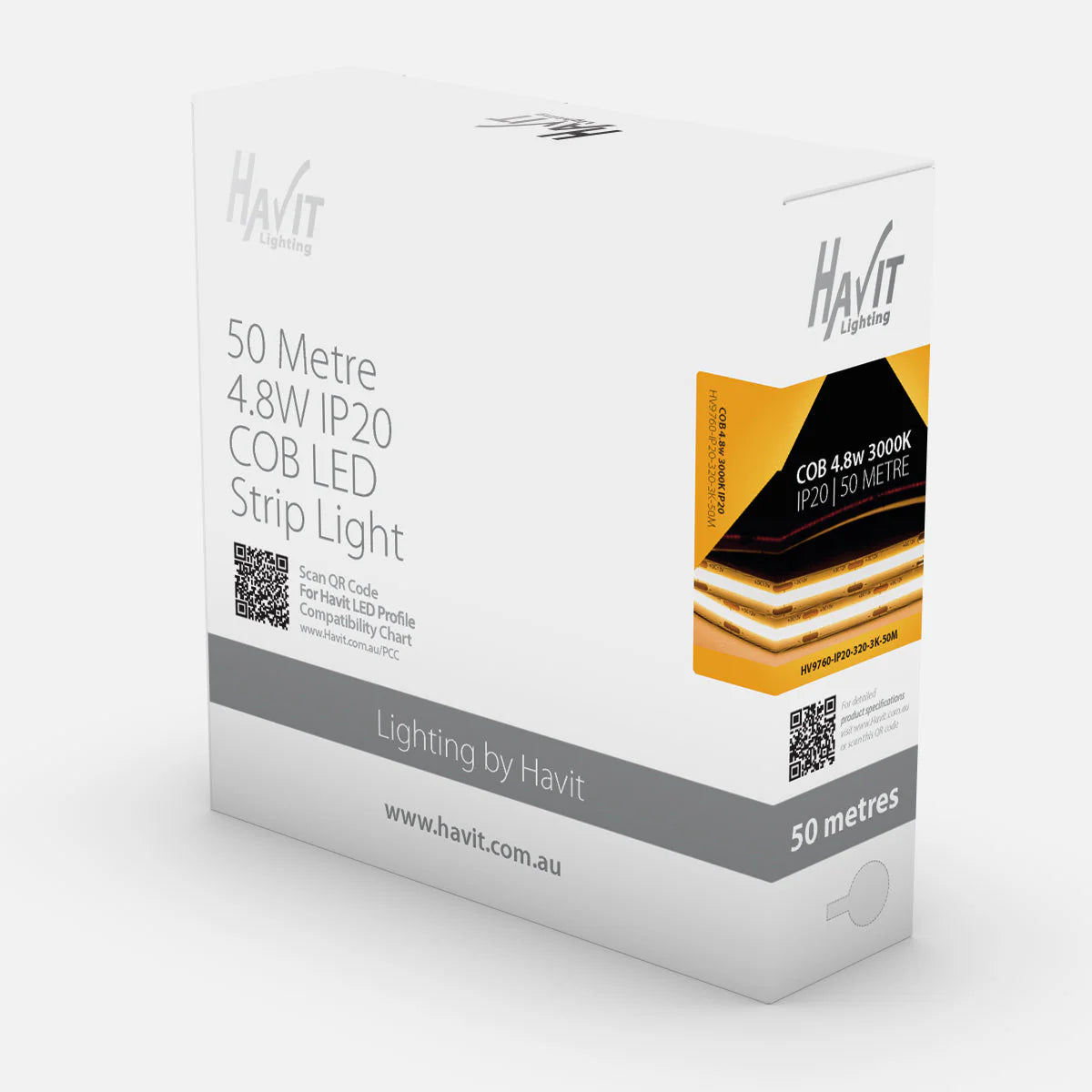 Havit HV9760-IP20-320-4K-50M 4.8w IP20 COB LED Strip 4000k 50m Roll