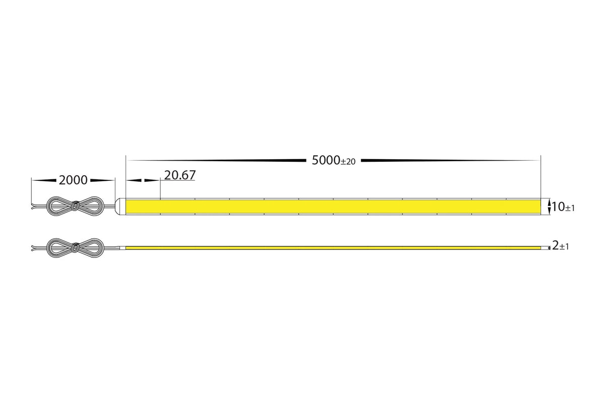 Havit HV9761-IP20-1152-3K 14w IP20 24v DC 3000K COB LED Strip