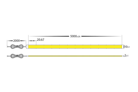 Havit HV9761-IP20-1152-4K 14w IP20 24v DC 4000K COB LED Strip