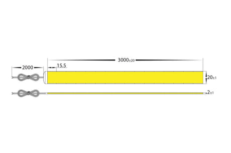 Havit HV9761-IP20-3072-3K 30w IP20 24v DC COB LED Strip 3000k