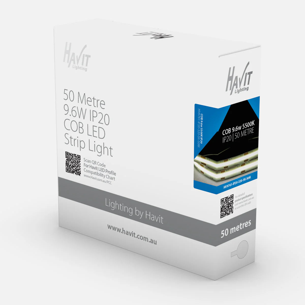 Havit HV9761-IP20-320-5K-50M 9.6w IP20 COB LED Strip 5500k 50m Roll