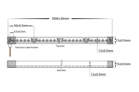 Havit HV9796 IP67 200 5K 14.4w IP67 24V DC Top Bend HaviFlex Flexible Neon LED Strip