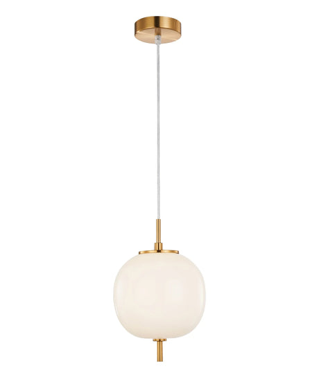 CLA PINO Interior Opal Matte / Smokey Black Mirror Finish Glass Round Pendant Lights