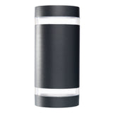 Brilliant Dormon Curved Up/Down Wall Light Charcoal