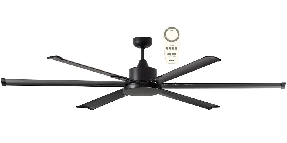 Black Sleek and powerful Martec Albatross 72 ceiling fan in white finish