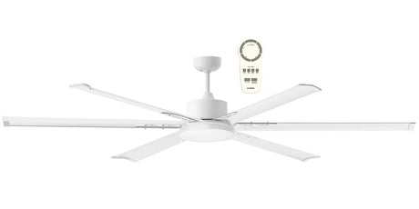 White Quiet DC motor ceiling fan Martec Albatross 72 with remote