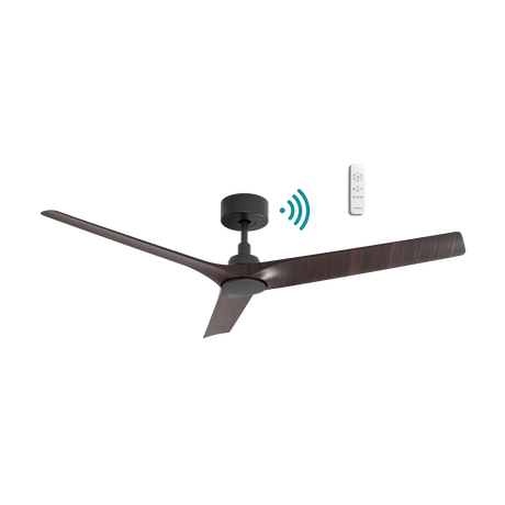 Black Walnut Adjustable speed Martec Cordoba DC 52 inch ceiling fan with remote