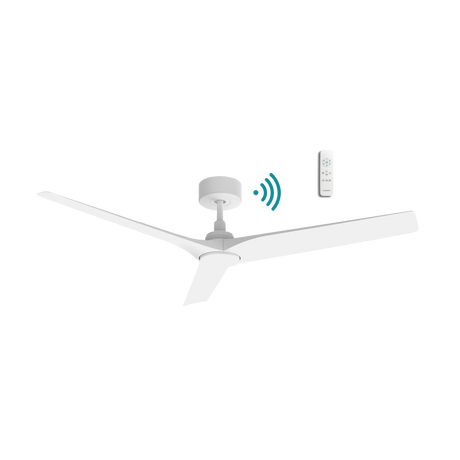 White Energy-efficient Martec Cordoba DC smart ceiling fan for homes
