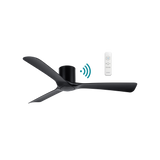 Black Sleek and quiet DC ceiling fan from Martec Fresno with WiFi control