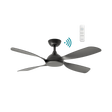 Black Quiet and stylish DC ceiling fan with WiFi control by Martec Hampton.