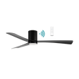 Black Sleek Martec Metro DC ceiling fan with energy-saving LED and WiFi features.