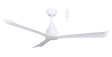 White Quiet and stylish DC ceiling fan with WiFi control by Martec Polo on a white background