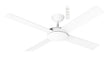White Sleek and modern Martec Quantum DC ceiling fan for bedrooms and living rooms.