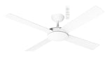 White Sleek and modern Martec Quantum DC ceiling fan for bedrooms and living rooms.