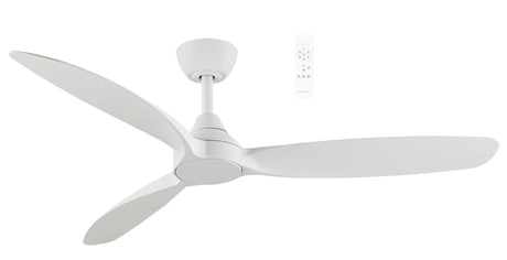white Modern design Martec Seaforth DC ceiling fan with WiFi connectivity