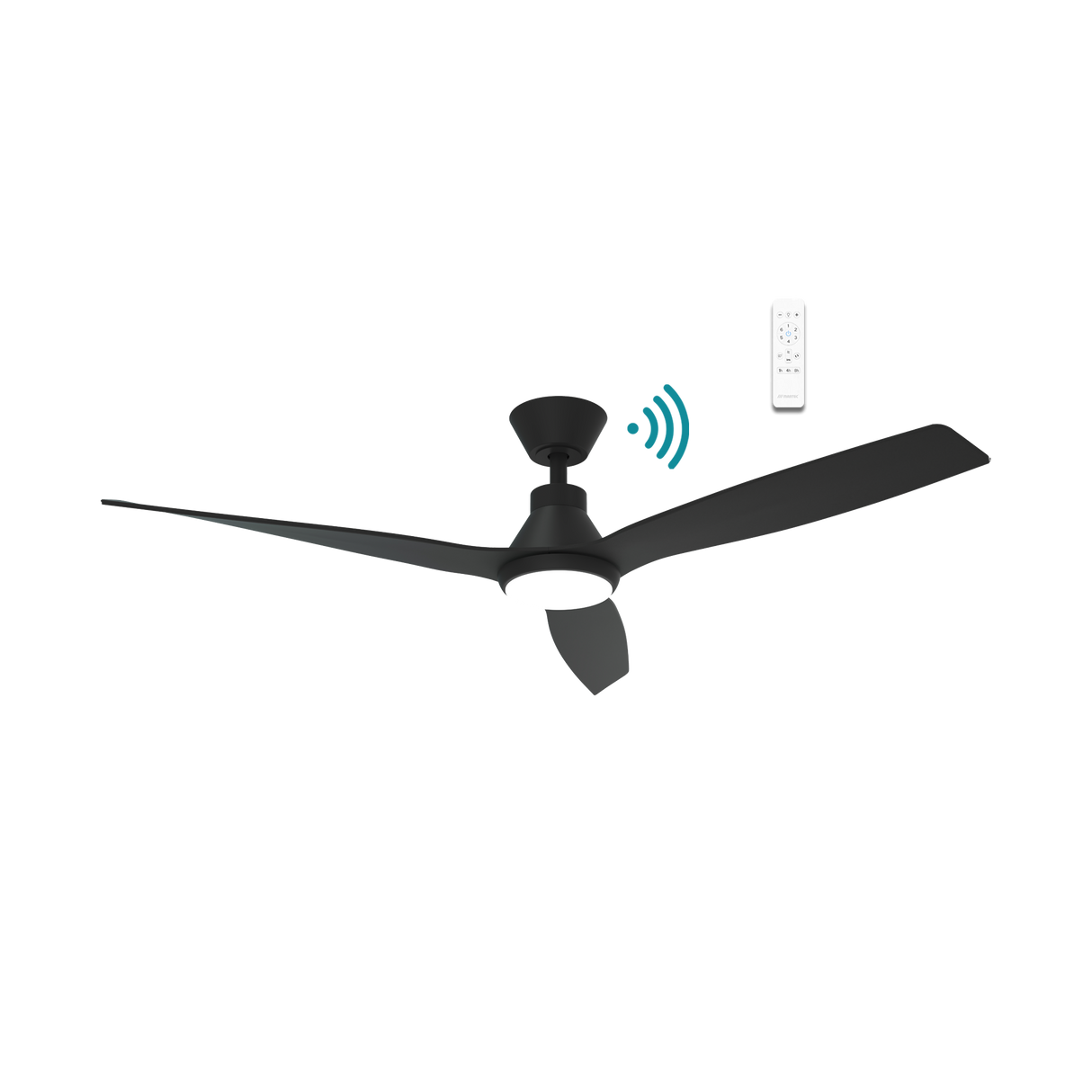 Energy-saving DC motor ceiling fan by Martec Triumph with LED and remote